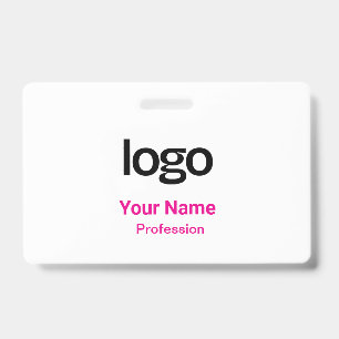 Pink Name Tags Badges ID Badge