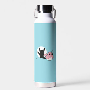 Pink Narwhal ASL I Love You – Deaf Culture Design Water Bottle