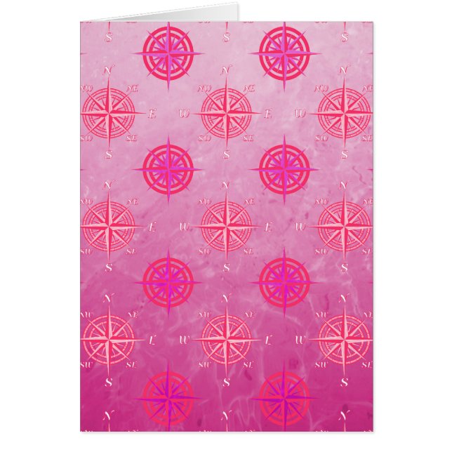 Pink Nautical Compass Rose (Front)