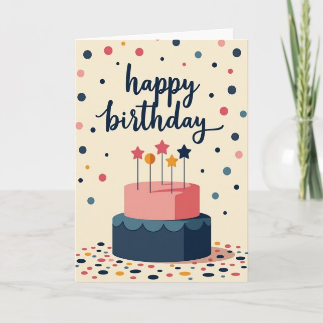 Pink Navy Birthday Card (Front)