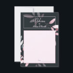 Pink Navy Elegant Watercolor Wedding Advice Card<br><div class="desc">Soft elegant pink and navy floral leaves on a coordinating background.  Coordinating design on the back. Personalise with your details easily and quickly,  simply press the customise it button. Matching items to complete your event collection are available in our Zazzle store!</div>