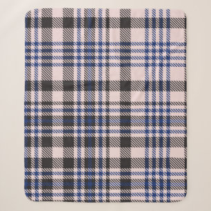 Pink Navy Glen Plaid textured seamless patternabst Sherpa Blanket