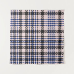 Pink Navy Glen Plaid textured seamless patternabst Tapestry