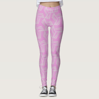 Pink Nebula Dreamy Flow Seamless Pattern Leggings
