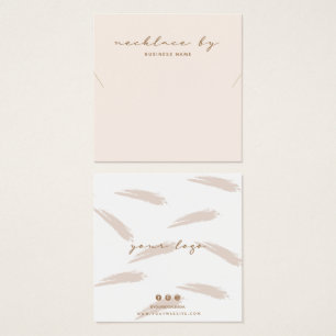 Pink Necklace Display Business Card