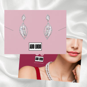 Pink Necklace Earrings Display Jewellery Business 
