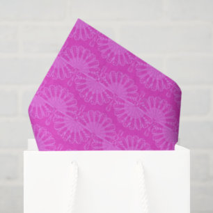 pink neon bright geometric pattern tissue paper
