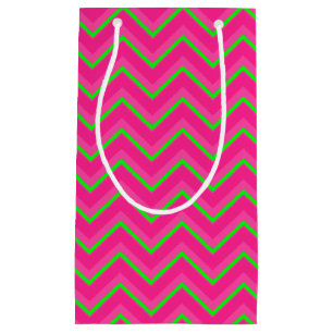 Pink Neon Brown Coll.-CHEVRON 04-GIFT BAG s