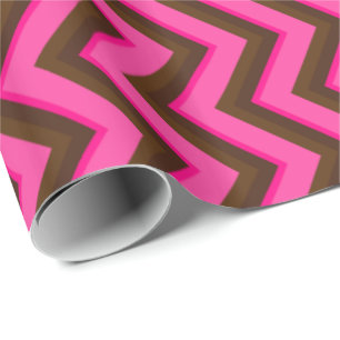 Pink-Neon-Brown-Coll-CHEVRON-06-GIFT WRAP PAPER