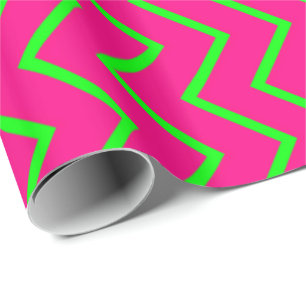 Pink-Neon-Brown-Coll-CHEVRON-14-GIFT WRAP PAPER