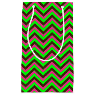 Pink-Neon-Brown Coll.-CHEVRON 15-GIFT BAG s