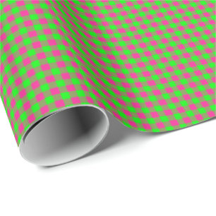 Pink-Neon-Brown-Coll-GINGHAM-06-GIFT WRAP PAPER