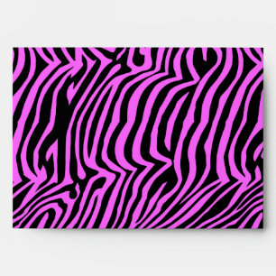 Pink neon colour zebra pattern envelopes