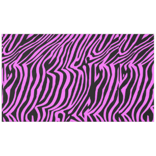 Pink neon colour zebra pattern tablecloth