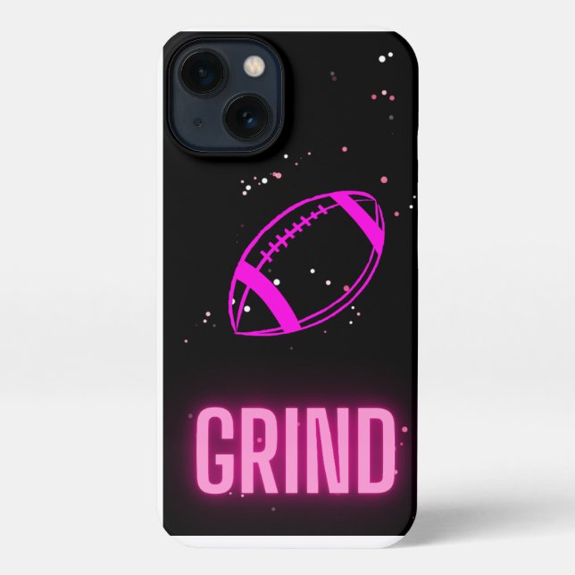 Pink Neon Football Phone Case (Back)