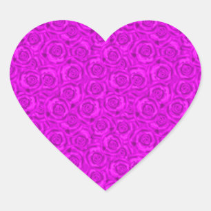 Pink neon heart sticker