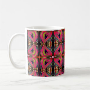 Pink Neon Hearts   Coffee Mug