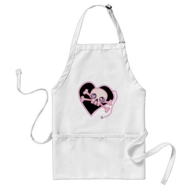 Pink Neon Skull Standard Apron (Front)