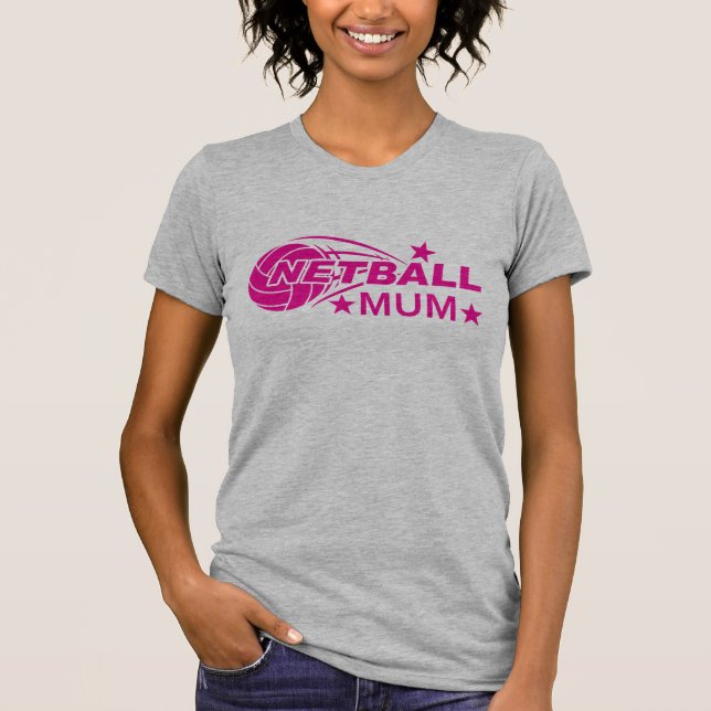 Pink Netball Mum T-Shirt (Front)