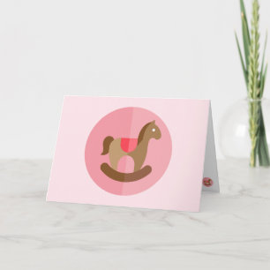 Pink New Baby Girl Congratulations Note Card
