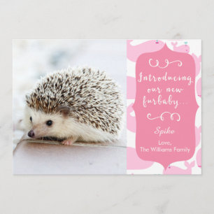 Pink New Furbaby Announcement