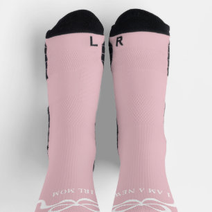 Pink New Mum Baby Girl Bows Retro Modern Gift Socks