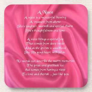 Pink - Niece Poem Coaster
