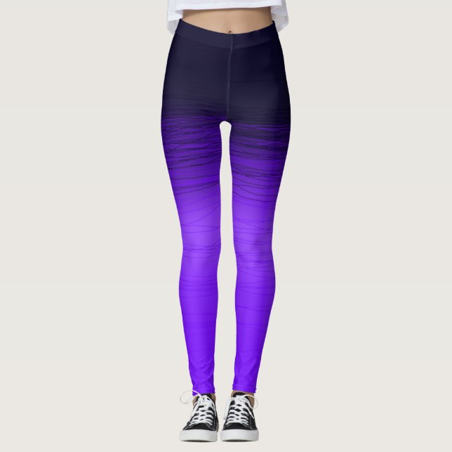 Pink Night Waves Leggings (Front)