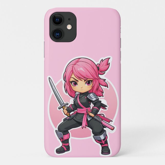 Pink Ninja Girl Case-Mate iPhone Case (Back)