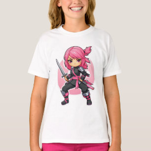 Pink Ninja Girl T-Shirt