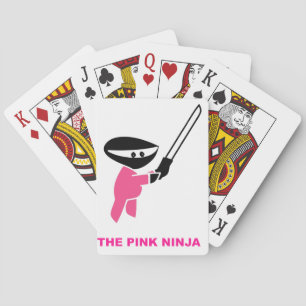 Pink Ninja with Sword Playing Cards