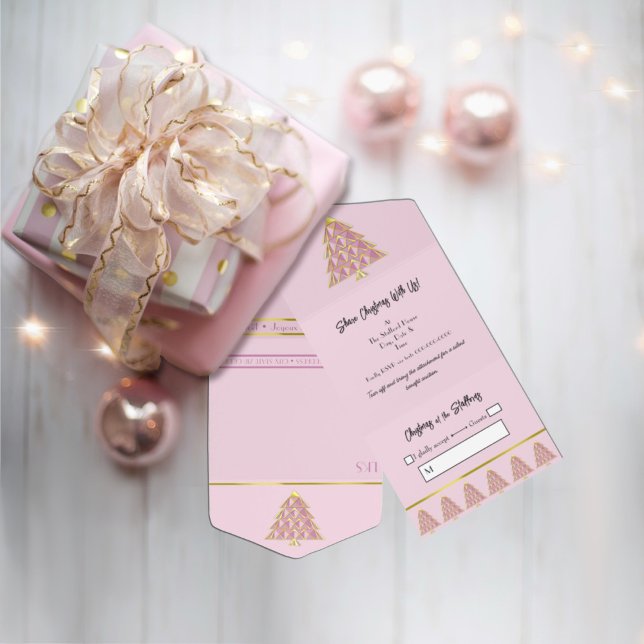 Pink Noel All in One Christmas Event Invitation (Creator Uploaded)