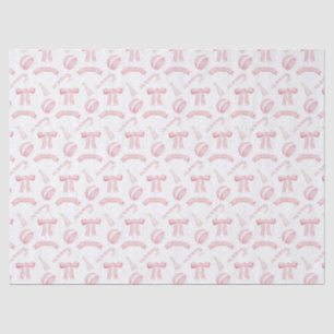 Pink Noel candy Xmas no background customise Tissue Paper