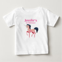 Pink Nordic Unicorn with Black Mane 1st Birthday
