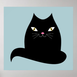 Pink nose cat poster