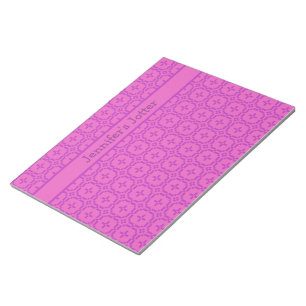 Pink Notepad, Jotter: Personalise: Welsh Tapestry Notepad