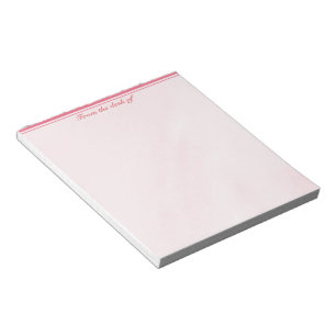 Pink Notepad with Top Stripe