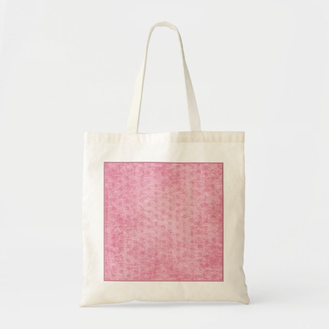 Pink Nubby Chenille Fabric Texture Tote Bag (Front)
