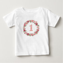 Pink Number 1 Gold Border Elegant Design