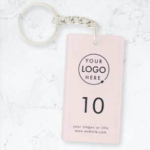 Pink Number   Logo Business Property Room Key Ring