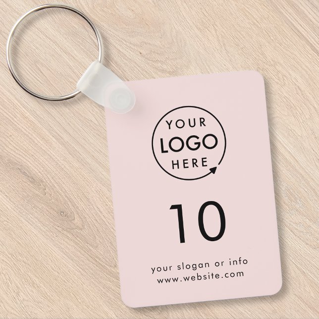 Pink Number | Logo Business Property Room Keychain (Creator Uploaded)