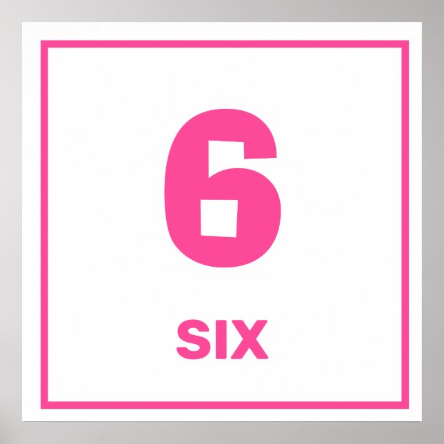 Pink number six Poster (Front)