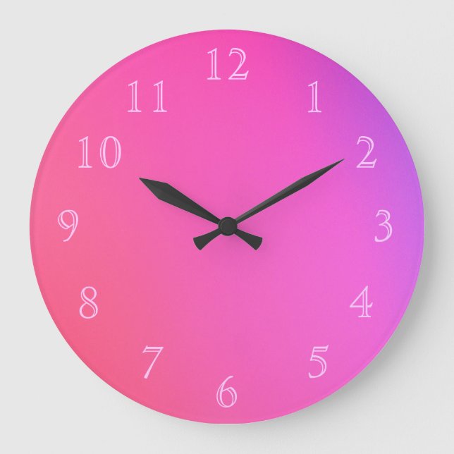 Pink Numbers on Pink Large Clock (Front)