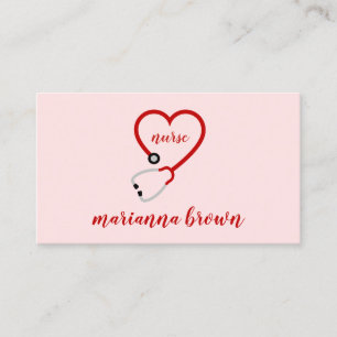 pink Nurse Doctor Hospital Business Card