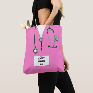 Pink Nurse Purse Tote Bag