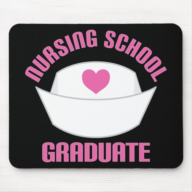 Pink Nursing School Graduate Gift Mouse Pad (Front)