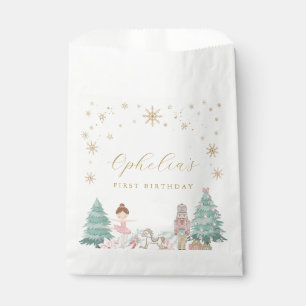 Pink Nutcracker Ballet Birthday Party Favor Bags