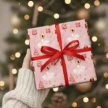 Pink Nutcracker Ballet Christmas Gift Wrap