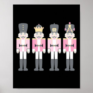 Pink Nutcracker Byllet Vintage Christmas Nutcracke Poster