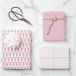 Pink Nutcracker Candy Canes Christmas Holidays Wrapping Paper Sheet<br><div class="desc">Christmas Holidays gift wrap sheets with patterns made from my own watercolor illustrations. The kit features one sheet of pink watercolor Nutcracker wooden toy soldiers, one sheet with candy canes and a pink background and one sheet with candy canes on a white background. Great if you are trying to mix...</div>